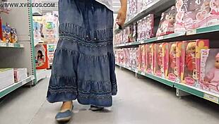 Hairy Upskirt Thrills In The Shop