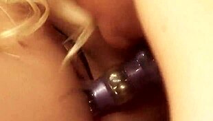 blonde women in army uniforms touch each other before using toys on their bodies