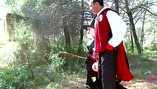 Why do two guys and a blonde stop at the costume party to fuck?