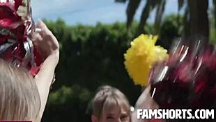 Cheerleader Maria Kazi Tastes Melody Marks Cherry Lips