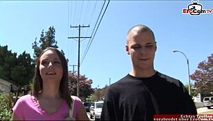 Skinny Brunette Teen Feels Excited For Sex And Mouth Cumshot