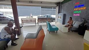 I found a giant chocolate cock at the ice cream shop