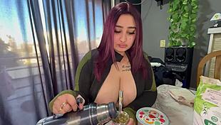 My naughty petite latina neighbor slut craves rough fucking, flaunting her big ass and huge natural tits.