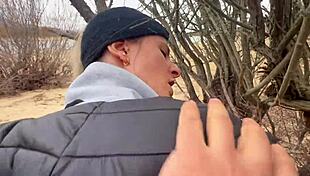 Outdoor Public Lake Fuck In Winter Snow