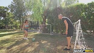 Alice Fantasy X and Potro de Bilbao indulge in outdoor passion after a teasing striptease game.