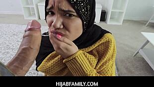 Stepsis in hijab deepthroats collateral