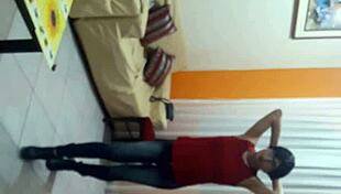 sexy and sweet crossdressing transsexual in lingerie outdoors