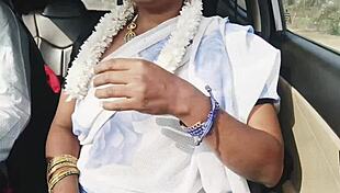 beautiful bhabi fucks husband's brother in car with telugu dirty talks