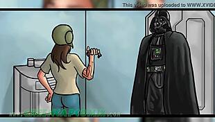 dr aphra satisface a darth vader en este comic animado completo de hentai