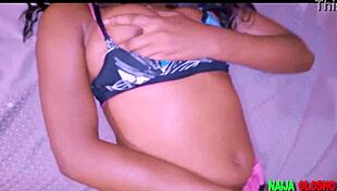 Amateur Ebony Babe Plays with Herself in POV Homemade Video