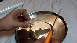 First time figging my submissive's anus with ginger 😈