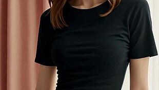 Model in panties and dark top