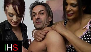 Threesome fuck with white black girl and white male?