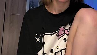 Fingering Pink Perfect Pussy with Big Dildo Evokes Intense Emotions and Orgasm