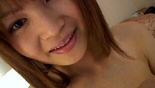 petite asian teen masturbates with dildo in lingerie