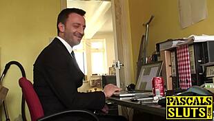 What a hardcore fuck session with that sub in white fishnet stockings!