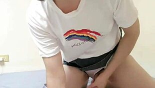 I can't get enough of shemale Tingxuan's barefoot blowjob in black stockings