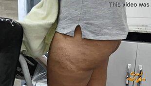 Brazilian Housewife Washes Dishes While Taking Cock