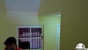 female cop teases attendant... but gets pussy tape! 😏 gaby and juan