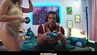 French Babe Lena Coxx Squirts On Boyfriend's Video Game Obsession