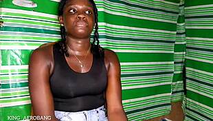 chocolate skin girl masturbates erotically during casting