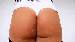 on webcam, shorts are stuffed into the asshole, leading to dildo insertion and fisting