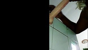 African mom explores her toy in part 14