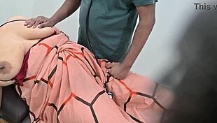 indian DOCTOR checks LADY patient