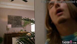 Chinese teen 18+ stepsister catches stepbro perving on milf stepmom. She joins in the taboo fun.