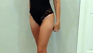 Black bodysuit and black heels try on haul