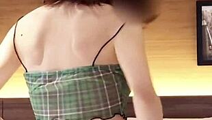 japanese beautiful girl shows off her navel-baring outfit