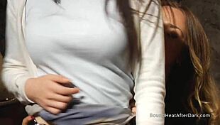 Bent Over Tied Up Submissive Lesbian Slave Orgasms from Strapon