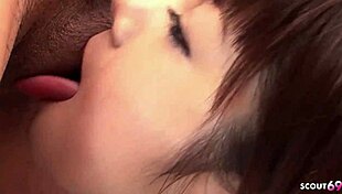 tiny dick classmate convinces virgin teen for first blowjob and swallow!