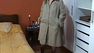 My very hot wife shows off in erotic lingerie and asks for cum in front of her