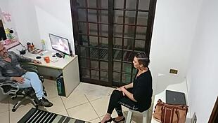 wow, interview turns into a wild dancer fantasy with licking and creampie 💃