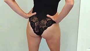 Black bodysuit and black heels try on haul