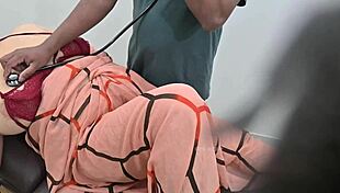 indian DOCTOR checks LADY patient