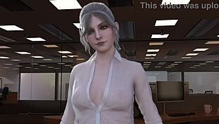 ashley and sheva have fun with office antics at work