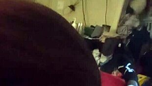 wife performs deepthroat blowjob for her friend