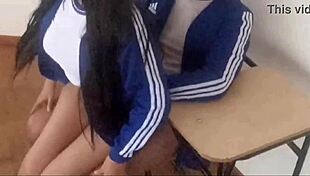 wtf so cute but shes not innocent anymore hot student taking private lessons with her classmate and he fucks her right in the classroom