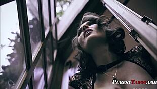 Unfulfilled housewife cheats with teen peeping tom!