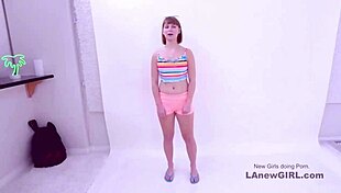 Cheerleader Teen Student Participates In Casting Interview With Daddy And Uncle