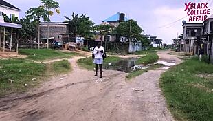 Ghana Street Boy Convinces A School Girl To Choose Black Cock Over Class Work Enjoy In 4k