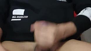 Amateur Guy Watching Chaturbate Moaning to Shaking Orgasm