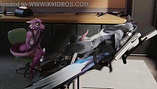 the furry bird is bound and milked by his girl