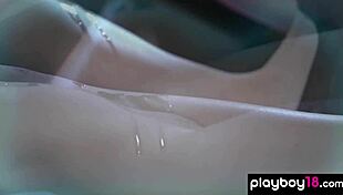 I, as a sexy lesbian teen Jessica Rex, passionately massage my naked girlfriend Jennifer Jacobs' natural tits and pussy