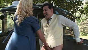 outdoor fucking natasha marley in fishnets and heels