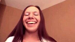 Misty haze sucks cock and swallows cum in her pantyhose