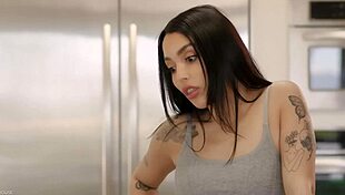 lusty latina vanessa sky bends over for doggystyle fuck by older stud