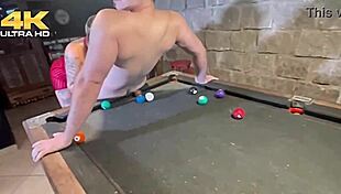 Latina Amateurs Enjoy Pool Table Fun